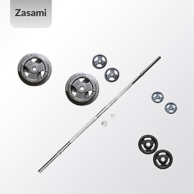 Bộ đòn 1m5 - 40kg tạ ( 2 đĩa 10kg, 2 đĩa 5kg, 2 đĩa 3kg, 2 đĩa 2kg )