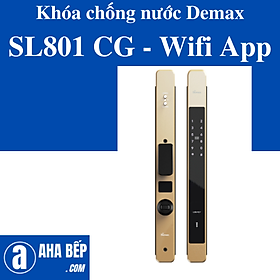 Khóa cửa chống nước Demax SL801 CG - Wifi App. Hàng Chính Hãng