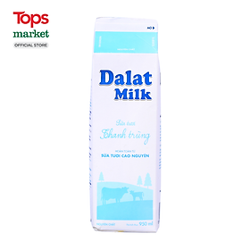 Sữa Tươi Thanh Trùng Đà Lạt Milk Không Đường 950ML