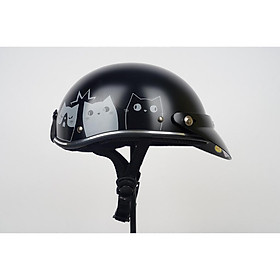 Mũ Bảo Hiểm 1 2 Đầu CHITA HELMETS CT6B1 tem Nhiều Mèo