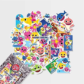 Baby Shark - Set 30 sticker hình dán