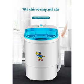 Máy giặt mini đa năng 1 lồng 4,5kg - Máy giặt mini cho sinh viên - Máy giặt - Máy giặt mini gia đình