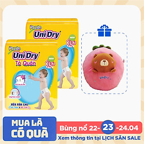 Combo 2 Tã Quần Unidry Ultra Jumbo XL62 (62 Miếng) - Tặng 1 Thú Bông Dâu Tây Mặt Gấu
