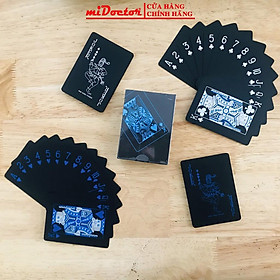 Bài Tây Poker Nền Đen Cao Cấp Chọn Màu - Bằng Nhựa Chống Thấm Nước Chính Hãng miDoctor