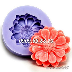 Khuôn làm rau câu silicon hoa cúc đơn 2 tầng - Mã số 1214