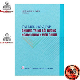 Hình ảnh sách Sách - Tài liệu học tập chương trình bồi dưỡng ngạch chuyên viên chính