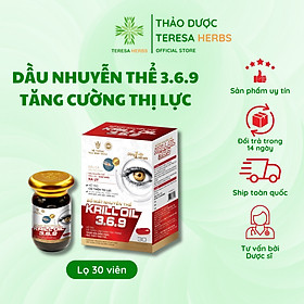 Bổ mắt dầu nhuyễn thể Vasih P&B Krill Oil 3.6.9 lọ 30 viên