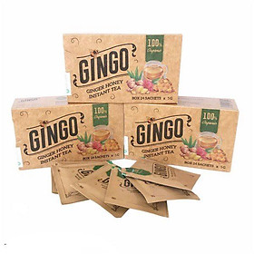 Trà Gừng Mật Ong GINGO Nguyên Chất Từ Thiên Nhiên, An Toàn Cho Sức Khỏe, Đậm Đà Vị Gừng, Xua Tan Cảm Giác Đầy Bụng, Khó Tiêu