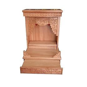 Mua Bàn thờ Thần Tài Ông Địa đẹp gỗ Gõ đỏ ngang 60 cao 80   Mã SP G2 - Đồ Thờ Thắng Duyên Đại Phát.