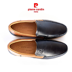 Giày lười da bò nam cao cấp Pierre Cardin, đa dạng màu sắc thời thượng, thiết kế cổ điển, sang trọng PCMFWL 506 - ĐEN - 40