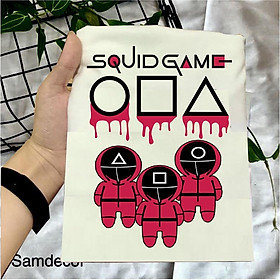 Áo thun squid game trò chơi con mực cho bé trai bé gái đủ size từ 10kg - 90kg