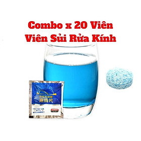 Combo 20 Viên Sủi Rửa Kính Ô Tô Rửa Kính Xe Hơi 1 Viên Pha 4 Lít Nước