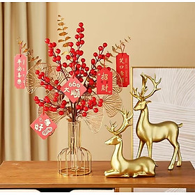 Mua Bình đào đông giả trang trí tết phú quý  tài lộc trang trí nhà cửa  để bàn  kệ tủ phòng khách  decor cửa hàng  khách sạn đón năm mới Anzzar