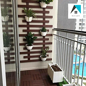 Mua Khung nhựa gỗ ziczac composide ( trang trí ban công)