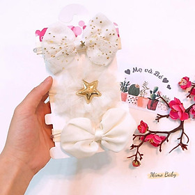 Set 3 băng đô cho bé - Voan 4 mẫu BD58 Mimo Baby