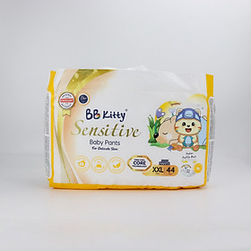 Tã Bỉm Quần BB KITTY SENSITIVE dành cho da Nhạy Cảm size XXL 44 miếng 15