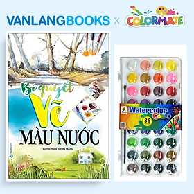 Sách Bí Quyết Vẽ Màu Nước (Tái Bản) + Hộp 36 Bánh Màu Nước Watercolor Cakes - Vanlangbooks x Colormate