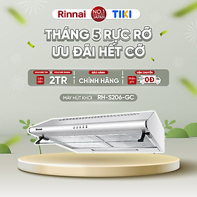 Mua Máy hút mùi Rinnai RH-S206-GC than hoạt tính và ống thoát 250W - Hàng chính hãng.