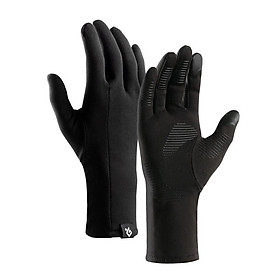 Mùa đông Găng tay màn hình cảm ứng ấm áp đạp xe trượt tuyết đầy đủ khả năng bảo vệ lòng bàn tay nam giới nữ giới xe đạp găng tay thể thao ngoài trời Color: Black Size: XXL