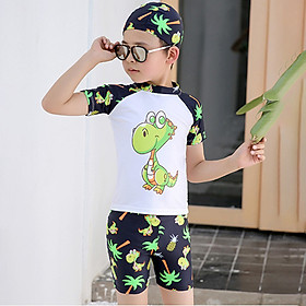 Boy Swimwear 3 Piece Swimsuit Age 2-12 Baby Boy Kid Child Summer Swim Wear Shorts Cartoon Print Toddler Swimming Trunks