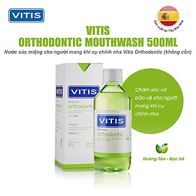 Nước súc miệng cho người mang khí cụ chỉnh nha Vitis Orthodontic 500ml