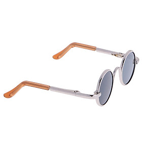 3-8pack 1/3 BJD Hippy Round Glasses Eyewear for SD DOD Doll Silver Frame Black