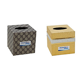 Combo 2 Hộp đựng khăn giấy hình vuông