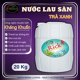Nước lau sàn Rick can 20kg - Tặng 1 nước rửa chén chanh dây 750g