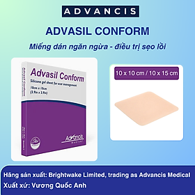 Miếng dán Silicone ngăn ngừa và điều trị sẹo lồi - Advasil Conform