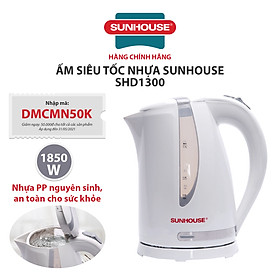 Ấm siêu tốc nhựa SUNHOUSE SHD1300 - Hàng Chính Hãng