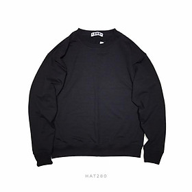 Áo nỉ cotton chui đầu, không mũ/ sweater trơn