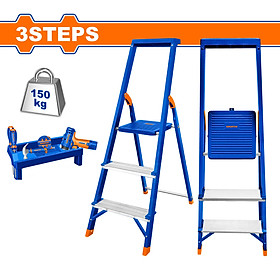 THANG NHÔM GIA ĐÌNH BẰNG THÉP VÀ NHÔM 3 BẬC WADFOW WLD1H03 - HÀNG CHÍNH HÃNG