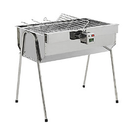Mua Bếp nướng than hoa  bếp nướng ngoài trời cỡ lớn V5L  có motor xoay tự động  lò nướng than inox