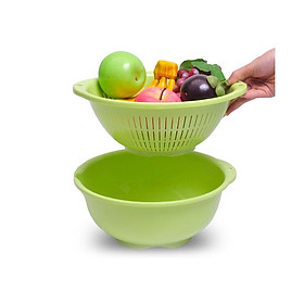 Bộ rổ chậu tròn Sanada Seiko, nhựa PP cao cấp bền đẹp và an toàn, cho thời gian sử dụng lâu dài - nội địa Nhật Bản