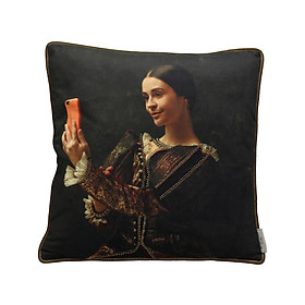 Mua Vỏ gối quý cô Phone Velvet Brown nhập khẩu chính hãng KERSTEN Hà Lan 45x45cm XET-5607