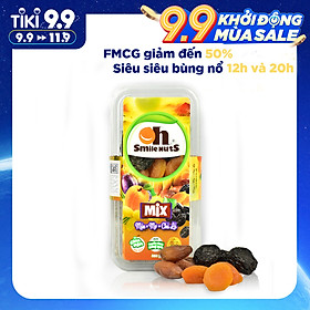 Mix Trái Cây Khô Smile Nuts hộp 350g Hàng nhập khẩu gồm Chà Là từ Tunisia