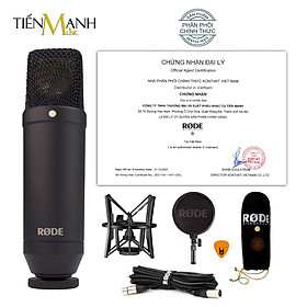 Micro Rode NT1 KIT - Mic Thu Âm Condenser Livestream Phòng Thu Studio Chuyên Nghiệp Microphone Cardioid NT1KIT Hàng Chính Hãng - Kèm Móng Gẩy DreamMaker