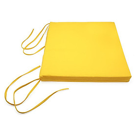 Nệm Ngồi Soft Decor 45035 Cadmium Lemon Canvas Square Seat Pad (45 x 45 x 3.5 cm) - Vàng
