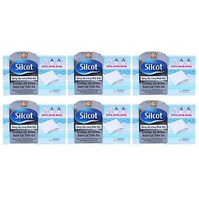 Combo 6 hộp bông tẩy trang Silcot (82 miếng/hộp)