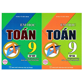 Sách - Combo Em Học Toán Lớp 9 Tập 1 + 2 (Dùng Chung Cho Các Bộ SGK Hiện Hành) (Bộ 2 Cuốn)HA