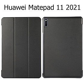 Bao Da Cover Cho Máy Tính Bảng Huawei Matepad 11 2021 Hỗ Trợ Smart Cover - đen