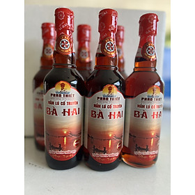 Thùng Nước Mắm Nhỉ Lú Cổ Truyền Bà Hai MS40B ( 6 chai thủy tinh x 500ml )