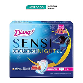 Băng Vệ Sinh Diana Sensi Cool Fresh Night Ban Đêm 29cm 4 Miếng