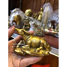 Mua Trâu thư thái - Trâu đồng vàng - Tượng Đồng Phong Thủy linh vật 12 con giáp