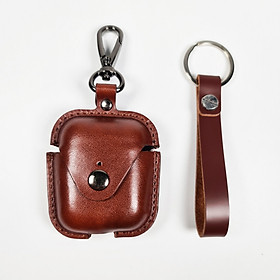 Mua Bao Case Da PU Color Cho Airpods 1 / Airpods 2 Kèm Móc Khóa Dây Da Cao Cấp