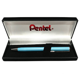 Bút bi kim loại nắp vặn pentel cc thân xanh - mực xanh b811s-c