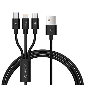 Mua Cáp sạc điện thoại 3 trong 1 Lightning/Type C/Micro B USB 2.0 (màu ngẫu nhiên) - Hàng Chính Hãng