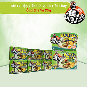 Lốc 12 Hộp Viên Gia Vị Hủ Tiếu Chay Ông Chà Và 75g ( Nam Vang Vegetarian Soup Cubes)