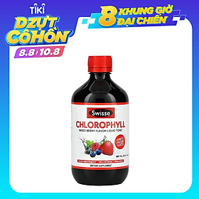 Nước diệp lục hỗ trợ thanh lọc, thải độc cơ thể Swisse Chlorophyll Mixed Berry Flavour Liquid (500ml) - Nhập khẩu Australia