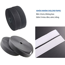 Miếng dán xé không keo, băng dính gai nhám Velcro tape, bản 2.5cm